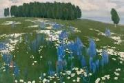 Paul Raud Field of flowers Sweden oil painting artist